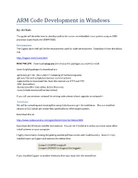 ARM Code Development in Windows