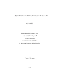 Bayesian Multidimensional Scaling Model for Ordinal Preference Data