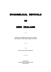 Evangelical Revivals in New Zealand, and an Outline of Some Basic Principles of Revivals