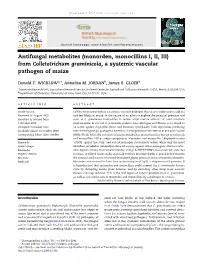 From Colletotrichum Graminicola, a Systemic Vascular Pathogen of Maize