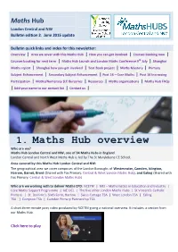 Maths Hub London Central and NW Bulletin Edition 2