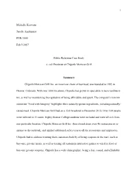Principles of Public Relations Case Study