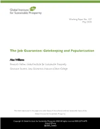 The Job Guarantee: Gatekeeping and Popularization