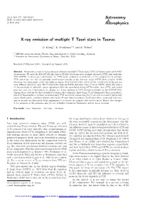 X-Ray Emission of Multiple T Tauri Stars in Taurus
