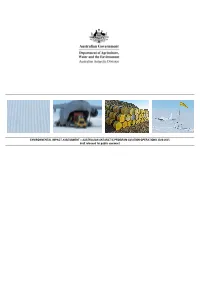 ENVIRONMENTAL IMPACT ASSESSMENT – AUSTRALIAN ANTARCTIC PROGRAM AVIATION OPERATIONS 2020-2025 Draft Released for Public Comment