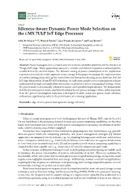 Idleness-Aware Dynamic Power Mode Selection on the I.MX 7ULP Iot Edge Processor