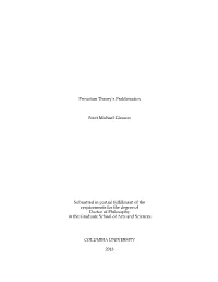 Princeton Theory's Problematics Scott Michael Gleason Submitted In