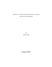 University of Regina Archives and Special Collections The