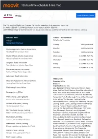 126 Bus Time Schedule & Line Route