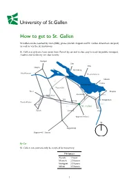 How to Get to St. Gallen