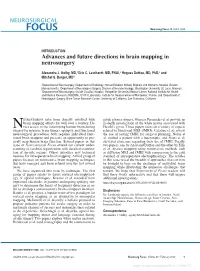 Introduction. Advances and Future Directions in Brain Mapping In