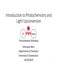 Introduction to Photochemistry and Light Upconversion