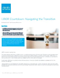 LIBOR Countdown: Navigating the Transition Schwab Center for Financial Research