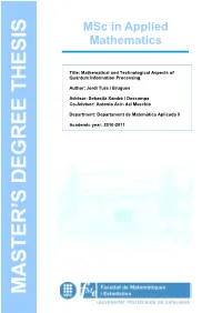Msc in Applied Mathematics