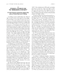 4. PETRARCH (= PLUTARCH?) and the “RENAISSANCE of ANTIQUITY” 4.1. How Petrarch Created the Legend of the Glory of Italian Ro