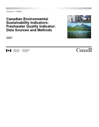 Canadian Environmental Sustainability Indicators:Freshwater Quality Indicator:Data Sources and Methods