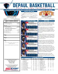 Depaul Basketball 2020-21 Game Information