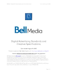 Digital Advertising Standards and Creative Specifications Last Revised: August 24, 2020