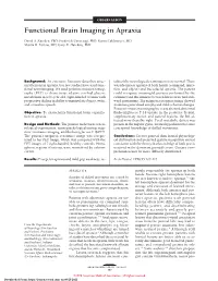 Functional Brain Imaging in Apraxia