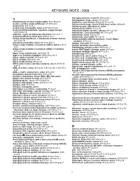 Keyword Index - 2009
