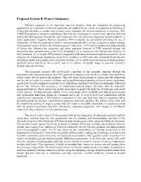 Proposal Section B. Project Summary
