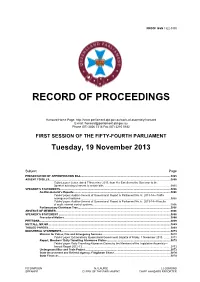 Record of Proceedings