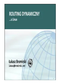 Routing Dynamiczny a Linux