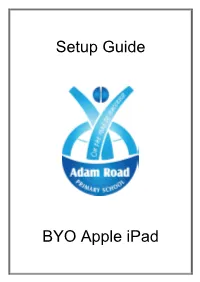 Setup Guide BYO Apple Ipad