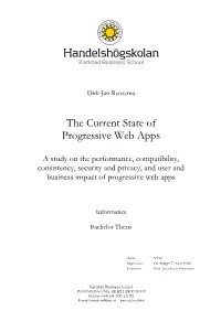 The Current State of Progressive Web Apps