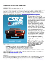 Zynga Unleashes New CSR Racing 2 Legends Feature