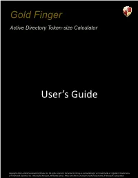 Active Directory Token-Size Calculator User's Guide