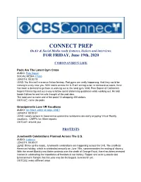 CONNECT PREP Onair & Social Media Ready Features, Kickers and Interviews