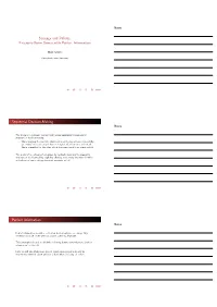 Extensive Form Games with Perfect Information