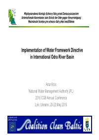 Implementation of Water Framework Directive in International Odra River Basin Ung