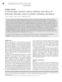 Lidocaine Cream in Primary Premature Ejaculation