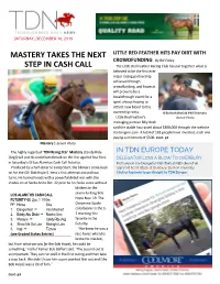 Mastery Takes the Next Step in Cash Call