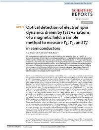 Optical Detection of Electron Spin Dynamics Driven by Fast Variations of a Magnetic Field