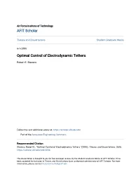 Optimal Control of Electrodynamic Tethers