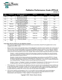 Palliative Performance Scale Ppsv2