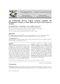 The Relationships Between Propolis Collecting Capability and Morphometric Features of Some Honey Bee Races and Ecotypes in Anatolia