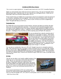 A Guide to ICSCC Race Classes
