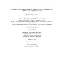 A Second Look at Identity Politics in Relation to the 1988 and 2006 Protests at Gallaudet University