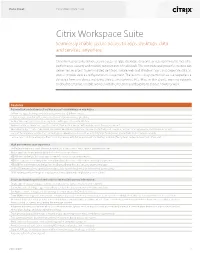 Citrix Workspace Suite Datasheet