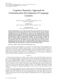 Cognitive Semiotics Approach for Communication Development of Language Learners