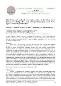 Distribution and National Conservation Status of the Lichen
