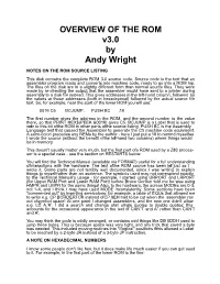 OVERVIEW of the ROM V3.0 by Andy Wright