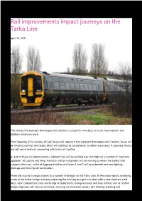 Rail Improvements Impact Journeys on the Tarka Line