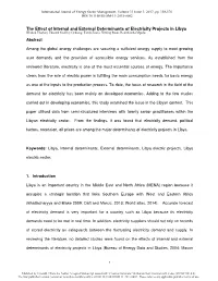 The Effect of Internal and External Determinants of Electricity Projects in Libya
