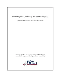 The Intelligence Community in Counterinsurgency