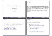 The Junit Unit Testing Framework Sunit Xunit (1) Xunit